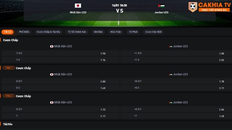 Nhật Bản vs Jordan
